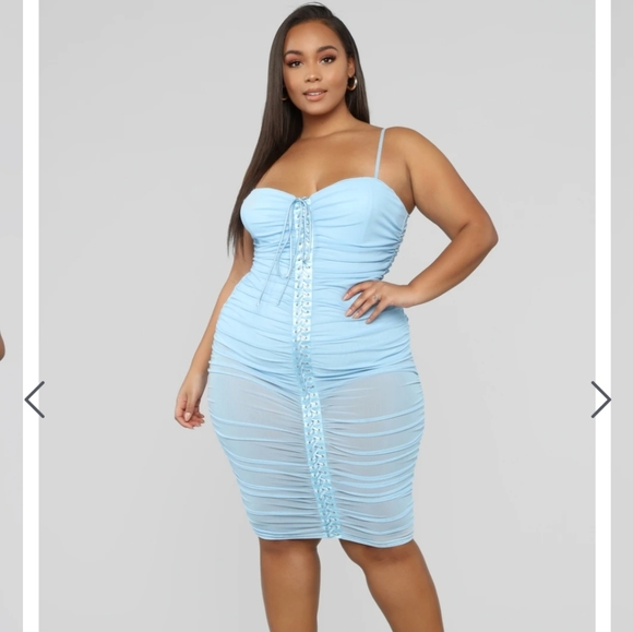 Fashion Nova Ruched Dress - Picture 3 of 7